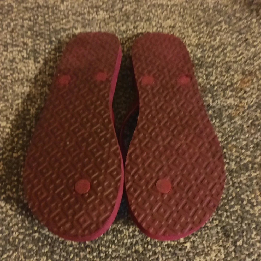 Tory Burch Women's Floral Flip Flops -magenta Red Purple Size L